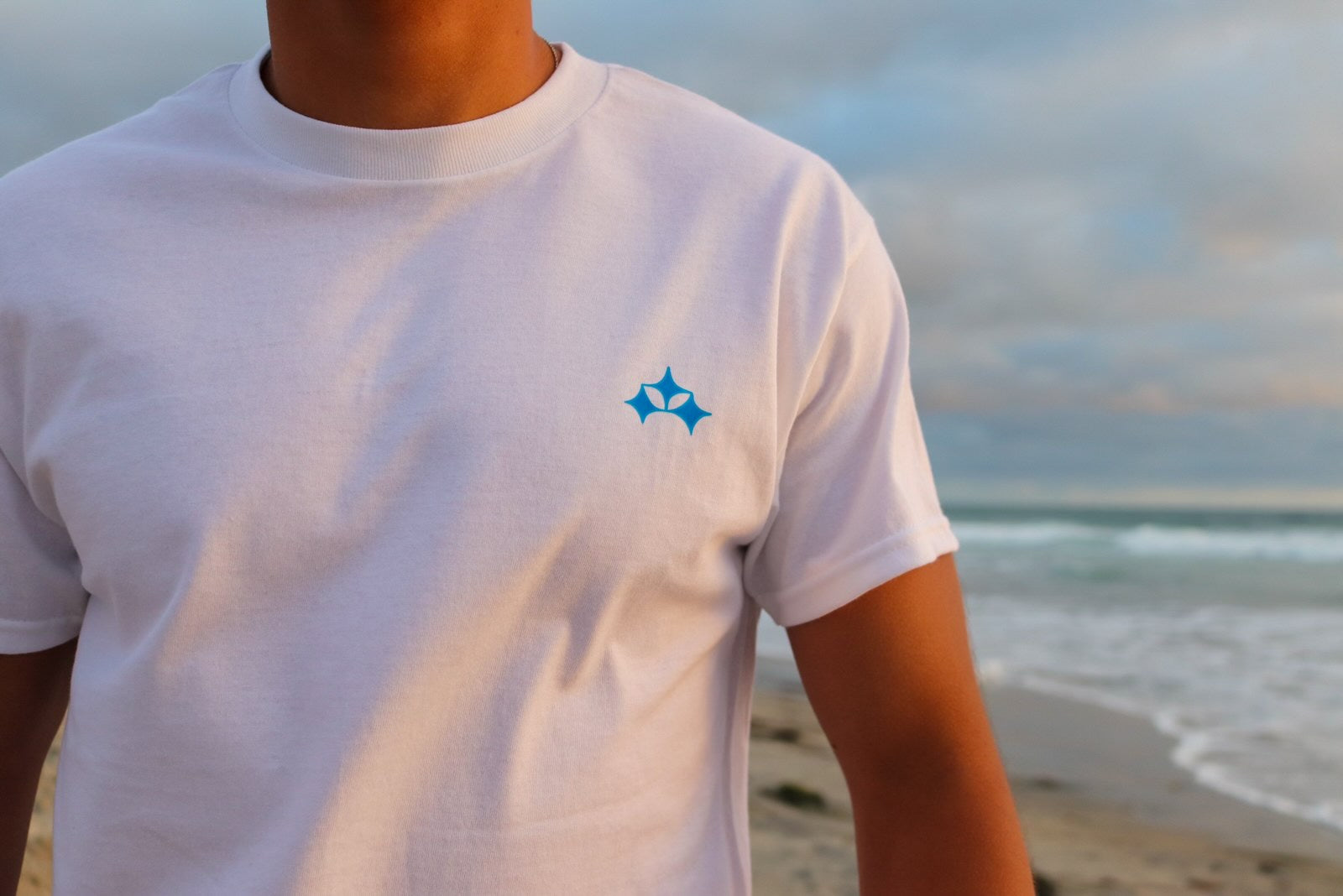 Blue Dancer Tee - White